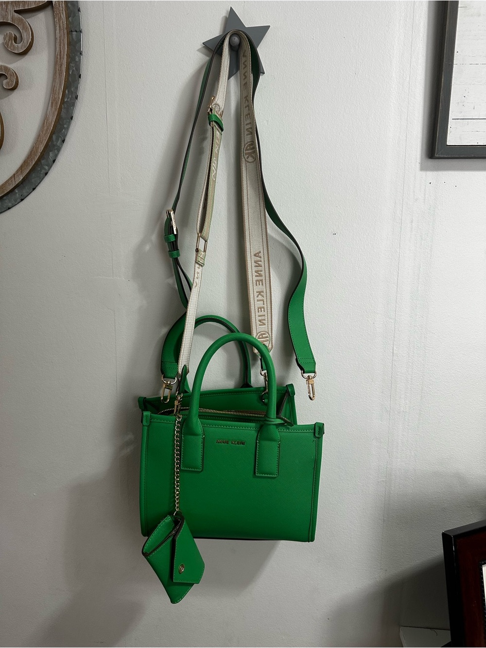 Anne Klein Green Mini Tote with Removable Straps
